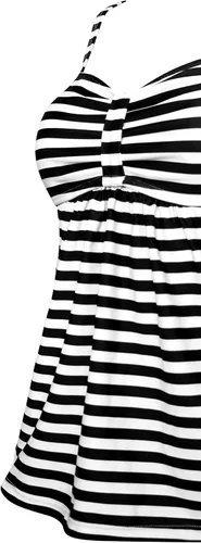 Vista 5 de Gabrielle-Aug - camiseta para mujer, diseño de rayas marineras, camiseta tipo top tankini
