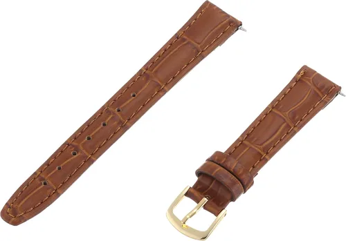 Vista 21 de Hadley-Roma Women's Alligator Grain Leather WatchStrap Negro