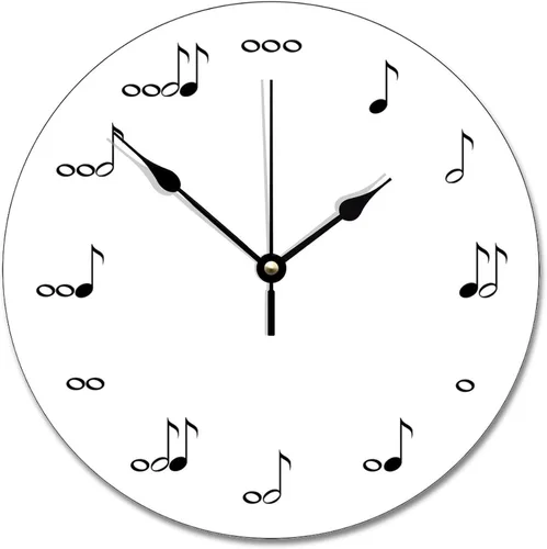Vista 26 de Reloj de pared con aspecto de madera natural, reloj de pared de guitarra acústica, silencioso, redondo, de madera, funciona con pilas, reloj