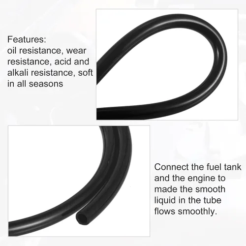 Vista 6 de X AUTOHAUX Tubo de carburador de 0.31 x 39 pulgadas, línea de ventilación de combustible universal, tubo de manguera de gasolina para ATV, Negro