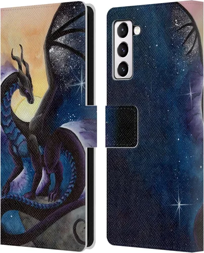 Vista 264 de Head Case Designs Officially Licensed Carla Morrow Galactic Entrancement Dragons Leather Wallet Case Compatible with Samsung Galaxy A07 4G