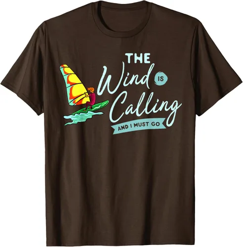 Vista 53 de Windsurfing Board Camiseta Windsurfer, Negro