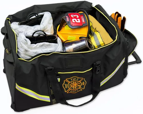 Vista 3 de Lightning X Premium - Bolsa de equipo de bomberos rodante con ruedas, mango retráctil, totalmente moldeada, 3 colores Negro