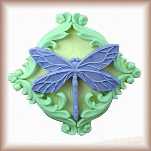 Vista 6 de Molde de jabón de libélula, molde de silicona MoldFun Dragonfly para jabones hechos a mano, barras de loción, bombas de baño, cera, yeso de París
