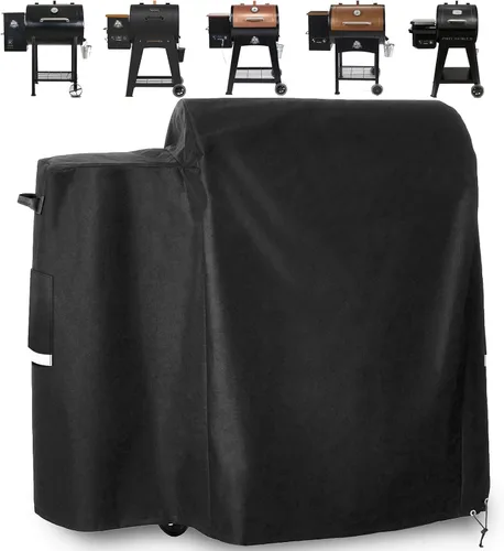 Vista 23 de Cubierta de parrilla Utheer para ahumador vertical de gas Pit Boss 3-Serie, cubierta impermeable anti-UV de 600D de longitud completa y resistente