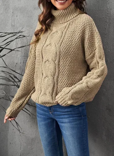 Vista 4 de Dokotoo - Sudadera de cuello de tortuga para mujer