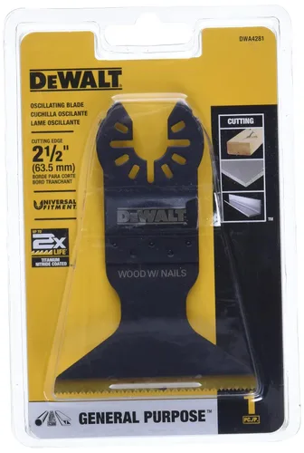 Vista 2 de DEWALT Hoja de herramienta oscilante, revestimiento de nitruro de titanio, uso general, 2-1/2 pulgadas (DWA4281)