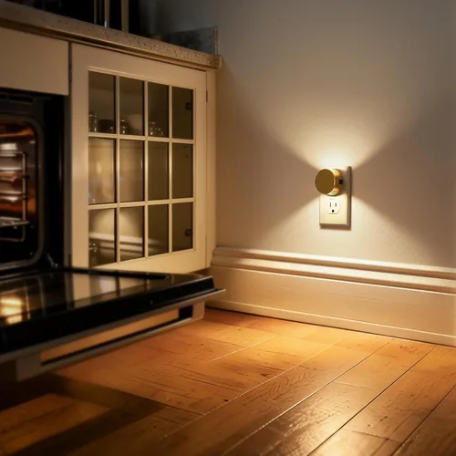 Vista 5 de Briignite Luces nocturnas que se enchufan a la pared con sensor de anochecer a amanecer [Paquete de 2] Brillo ajustable, 3000 K blanco suave, luz