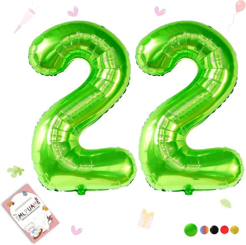 Vista 140 de Globos grandes de 40 pulgadas de números del 0 al 9, globos numéricos para decoración de fiesta de cumpleaños, globos de helio de aluminio