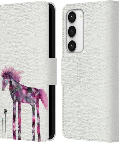 Vista 15 de Head Case Designs Officially Licensed Wyanne Quiet Creative Animals 2 Leather Wallet Case Compatible with Samsung Galaxy S23 5G