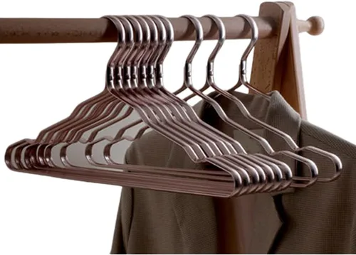 Vista 4 de Perchas de ropa de aleación de aluminio 10 piezas no deformado perchero