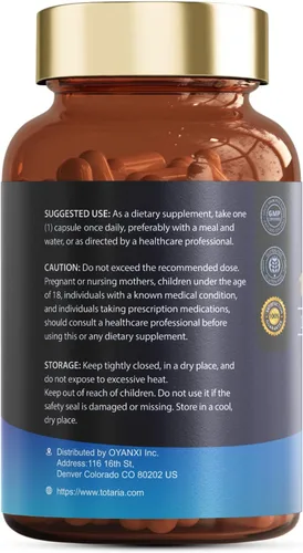 Vista 8 de Totaria Complejo de magnesio 700 mg 12 en 1 Suplemento de magnesio con citrato de glicinato óxido de malato taurato aspartato orotato relajación