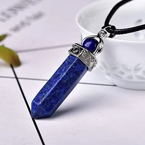 Vista 4 de 1 colgante de amatista de cristal natural, moda de reiki, punto curativo, collar de gemas crudas, recuerdo para hombres y mujeres, joyería mineral
