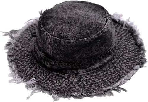 Vista 2 de Sombrero de pescador de algodón desgastado, sombrero de sol, sombrero para hombres y mujeres