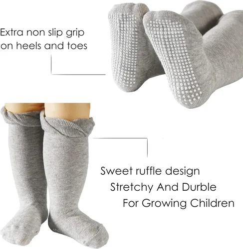 Vista 2 de CozyWay Non-Slip Knee-High Socks, Ultra-Soft Grippy Socks for Baby and Toddler Girls, Boys and All Little Ones