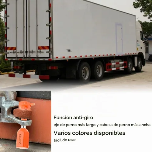 Vista 5 de Amarine Made Sellos de pernos (100 unidades) Sello de envío con numeración de serie progresiva de impresión, sellos de barrera desechables de uso