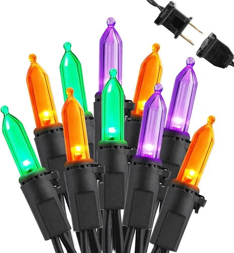 Vista 26 de Brizled Luces de Navidad, 33 pies, 100 LED Conectables de Extremo a Extremo, Mini Luces de Cadena de Navidad, 120V Certificadas UL, Blanco Frío, Luz