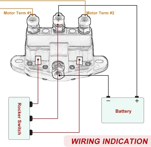 Vista 2 de Interruptor de relé de solenoide de inversión del motor del cabrestante de servicio intermitente Reemplazar Trombetta 214-1211A11