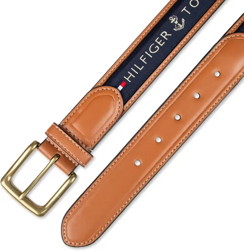 Vista 5 de Tommy Hilfiger mens Fabric Inlay Casual Belt With Classic Harness Buckle