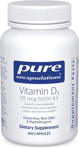 Vista 9 de Cápsulas puras - Vitamina D3 5,000, 5000 IU, 1