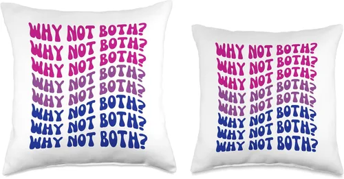 Vista 3 de Bisexuality Pride Why Not Both Bisexual Flag Bi LGBT Ally - Almohada (16 x 16 pulgadas), multicolor