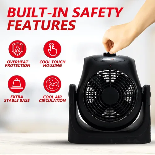 Vista 6 de Amaze-Heater Calentador y ventilador Dual Comfort de 1500 W, portátil, eficiencia energética, estilo moderno, uso en interiores