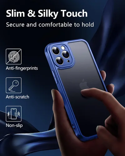 Vista 6 de Funda 3 en 1 para iPhone 11 Pro, [antiamarilleo] [protección de grado militar] [con 2 protectores de pantalla] funda protectora de cuerpo completo