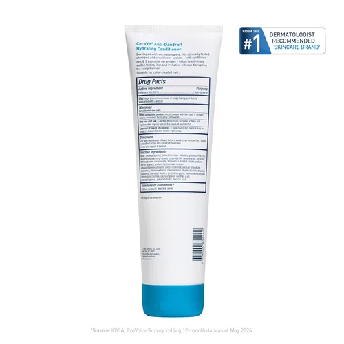 Vista 10 de CeraVe Acondicionador hidratante anticaspa, tratamiento de caspa de zinc piritiona al 0,5% con ceramidas, ácido hialurónico y niacinamida, ayuda a