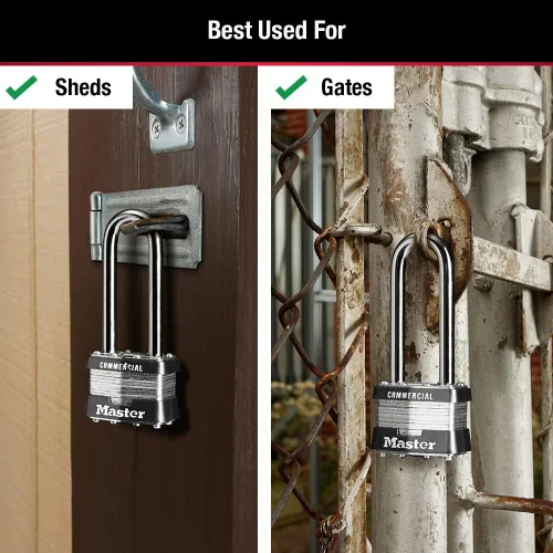 Vista 3 de Master Lock 1KALJ - Candado para exteriores con llave, plateado, 1LJ, 1 paquete