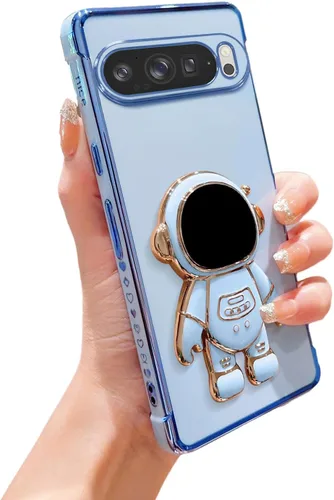 Vista 10 de phylla Funda para teléfono para Google Pixel 7A 6.1" 5g, Funda de teléfono con soporte astronauta chapado de lujo con patrón lateral pequeño