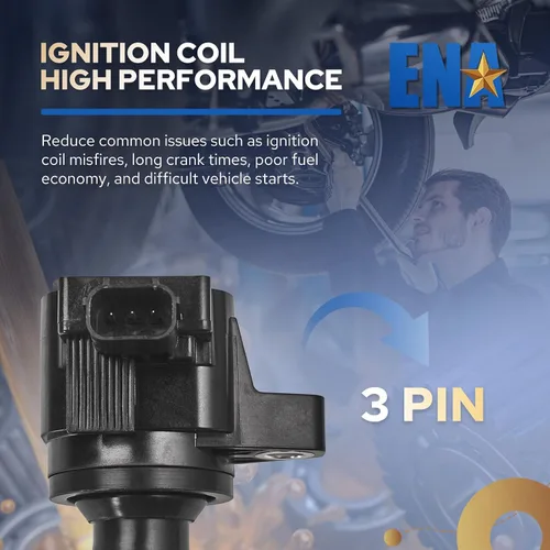 Vista 4 de ENA Juego de 4 bobinas de encendido compatibles con Honda Fit 2016-2020 1.5L Civic 2015-2020 2.0L