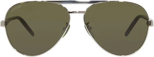 Vista 2 de Gucci GG1163S 002 SilverGreen Pilot Mens Sunglasses