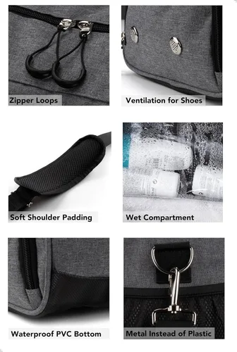 Vista 2 de Fitgriff Bolsa de gimnasio para hombres y mujeres con compartimento para zapatos y artículos húmedos, bolsa de lona para viajes, deportes, fitness