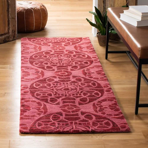 Vista 16 de SAFAVIEH Wyndham Collection - Alfombra decorativa de 2 x 3 pies, beige y azul, hecha a mano, lana moderna, ideal para zonas de alto tráfico