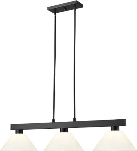 Vista 4 de Z-Lite Colgante de cobalto de 152MB-PWH, 3 luces 300 vatios totales, negro mate