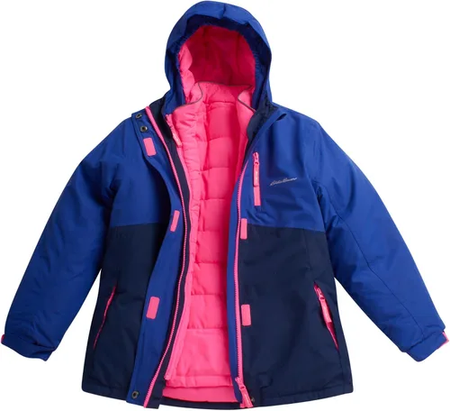 Vista 2 de Eddie Bauer Chaqueta de esquí para niños, abrigo impermeable 3 en 1 con aislamiento y chaqueta extraíble para niños y niñas (3-16)