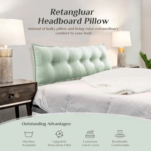 Vista 4 de Almohada grande para cabecero, almohadas de sofá cama, almohada de lectura, almohada de cabecera de cama, almohada de apoyo de posicionamiento