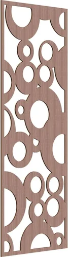 Vista 100 de 9 3/8"W x 24 3/8"H x 1/4"T Farwell Decorativos Paneles de Pared de Madera Calado, Hickory