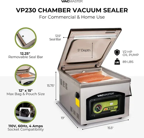 Vista 2 de Sellador al vacío con cámara VacMaster VP230