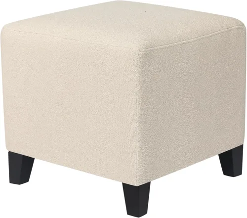 Vista 10 de Adeco Simple British Style Cube Reposapiés otomano banco reposapiés, 16x16x16, azul
