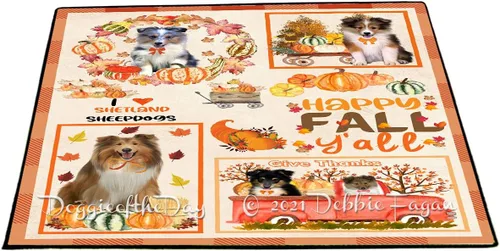 Vista 10 de Doggie of the Day Shetland Sheepdogs Floor Mat - Carnival Kissing Booth - Best Dog Doormat - Protector Decor - Unique Portrait Art - Premium Quality