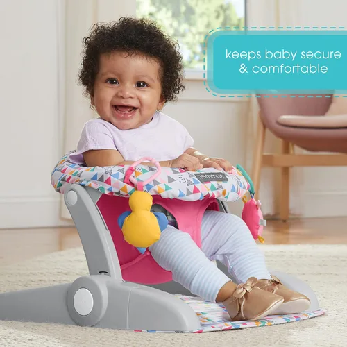 Vista 8 de Summer Infant Asiento de Piso Learn-to-Sit de 2 Posiciones (Rosa Funfetti) – Sienta al Bebé en Este Asiento de Actividad Ajustable Apropiado