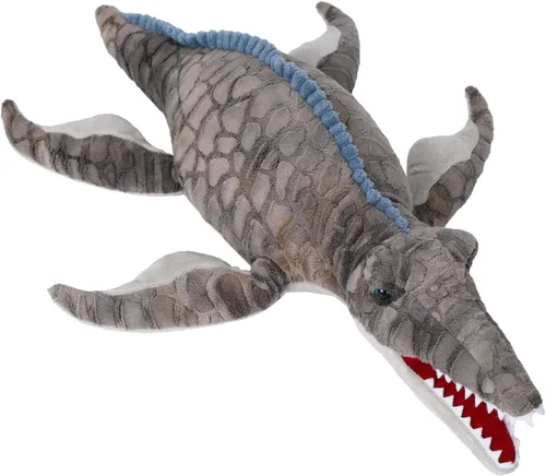 Vista 9 de AULUDA Peluche de Plesiosaurus, dinosaurio de peluche para lanzar, muñeco de almohada de peluche suave y amigable azul, cojín para abrazar - Regalo