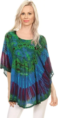 Vista 5 de Sakkas Sunia Tie Dye - Blusa de manga caftán