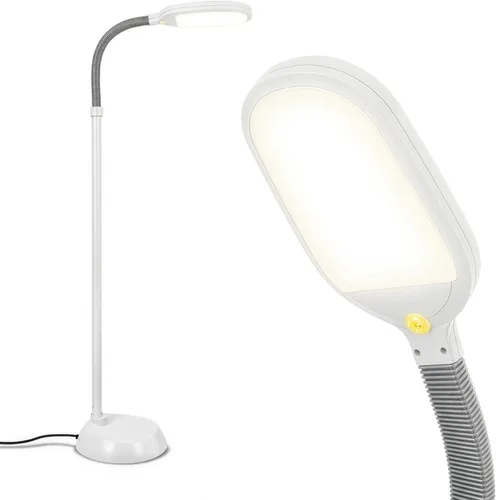Vista 13 de Brightech Litespan - Lámpara de Pie LED Brillante para Lectura Sobre Silla, Manualidades y Lectura, Luz de Esteticista para Extensiones de Pestañas