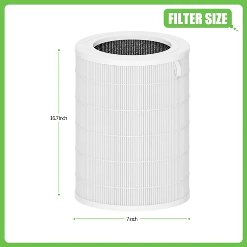 Vista 6 de Filtro de repuesto Air180, compatible con BISSELL® Air180 y Air180 Max purificador de aire, juego de filtros HEPA 3 en 1 H13, comparado con la parte