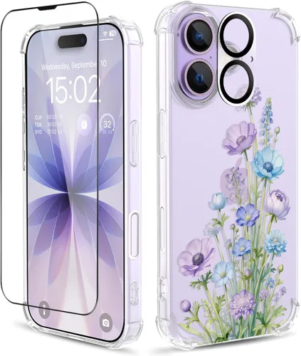 Vista 34 de Funda para iPhone 13 y iPhone 14 (6.1 pulgadas), funda protectora delgada de poliuretano termoplástico suave a prueba de golpes, bonito