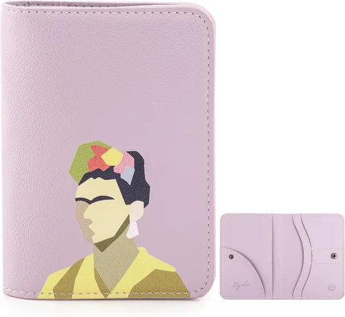 Vista 9 de Lychii Soporte para pasaporte, funda delgada para pasaporte, cartera de viaje con bloqueo RFID, funda protectora de piel sintética para pasaportes