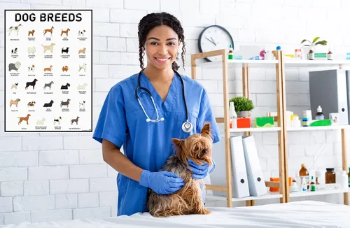 Vista 4 de 3D Learning LLF Juego de pósteres de razas de perros – 58 razas caninas para amantes de los perros, veterinarios, caminantes – Arte de pared