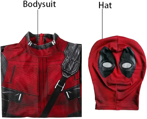 Vista 6 de ugoccam Traje de superhéroe para niños, estilo 3D, disfraz de Halloween y cosplay